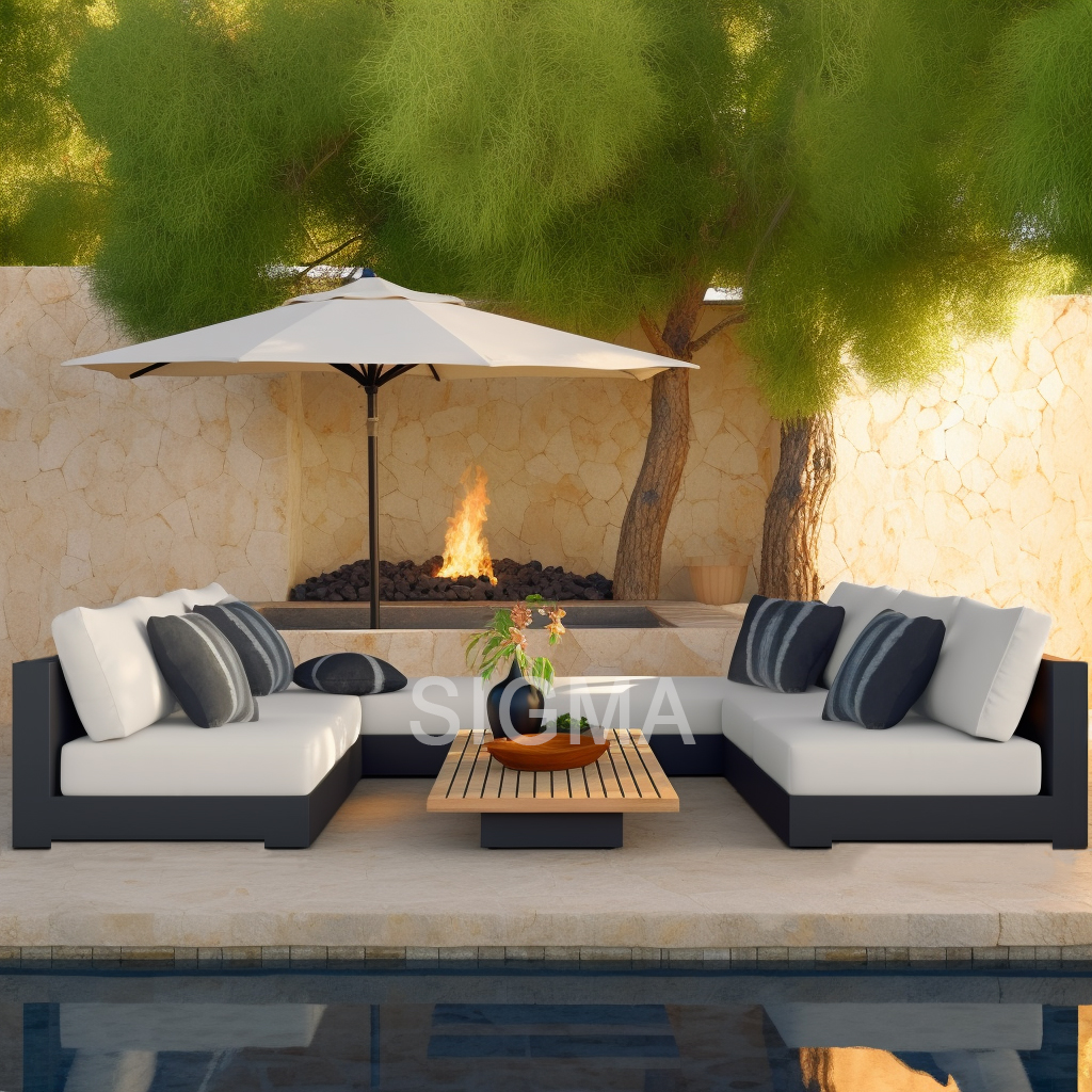 High Quality Luxury Outdoor Furniture  Water Proof Modern Outdoor Furniture Side Table