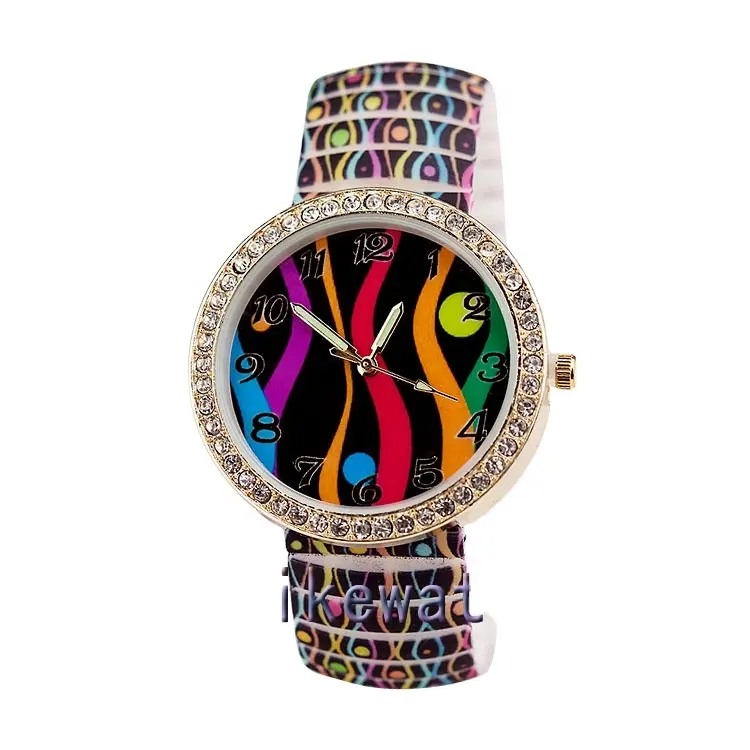 Relógio feminino com pulseira elástica