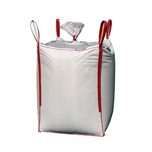 1000kg PP Sling Big Bag Bulk Cement Loading Jumbo Bag Antistatic Packaging Storage Top Full Open 90*90cm or Customized Size