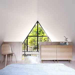 Casetta Prefabbricata Modulare <span class=keywords><strong>Mobile</strong></span> Glamping a Capsula Triangolare Moderna <span class=keywords><strong>con</strong></span> 2 Camere da Letto, Garanzia 5 Anni, per <span class=keywords><strong>Campeggio</strong></span> Esterno - Product Image 4