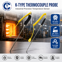 Sonde de température thermocouple de type K, flexible, blindée, sans mise à la terre, capteur de température enfichable