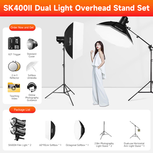 Godox SK400II 800Ws Strobe <strong>Studio</strong> <strong>Flash</strong> <strong>Light</strong> <strong>Kit</strong> 2pcs 400Ws Photographic Lighting - Strobes, <strong>Light</strong> Stands, <strong>Triggers</strong>, Soft Box - Product Image 2