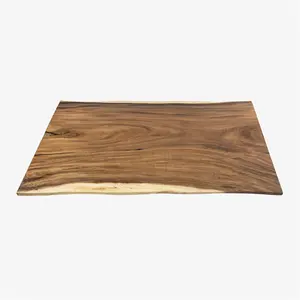 Ensemble en bois pièces de chambre importées table à manger en bois de Suar dalle solide en bois