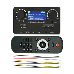 Lcd-Scherm Draadloze Auto Audio Speaker Record Mp3 Decoder Board Bluetooth Mp3 Speler Module 12V