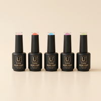 Base coat en caoutchouc coloré UV/LED à retirer par trempage, matière première, certifications CPSR/CE, échantillon gratuit, étiquette personnalisable pour le nail art