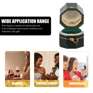 Sản Xuất Cổ điển Hộp nhẫn trang sức hiển thị trường hợp quà tặng trang trí Vòng trang sức đóng gói Trường hợp với hộp đóng gói - Product Image 5