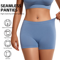 Braguitas de seguridad sin costuras de alta elasticidad, bóxers moldeadores con control de abdomen, transpirables, ajuste cómodo para uso diario, tejido sólido.