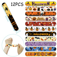 Bracelet de claque en silicone sur le thème d'Halloween imprimé personnalisé de haute qualité pour les fêtes d'événements promotionnels
