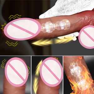 Bâton chauffant télescopique vibrant à télécommande électrique, jouet de masturbation en silicone pour femme, faux pénis - Product Image 3