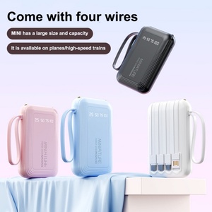 Producto de Moda, Mini Banco de Energía de 10000 mAh con Entrada Tipo-C, Carga Rápida de 10 W, Cables Integrados, Bancos de Energía con Logotipo Personalizado para Regalo - Product Image 2