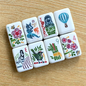 Mahjong Acrílico de Lujo Tallado de 7 Capas, Patrón Personalizado Walk With Me, 160 Piezas de Mahjong Americano - Product Image 6