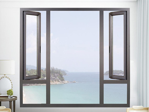 Fabricant bon <span class=keywords><strong>prix</strong></span> verre trempé moderne impact ouragan <span class=keywords><strong>noir</strong></span> aluminium français double battant baies vitrées pour villa - Product Image 4