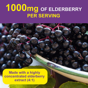 סמבוקוס אלדרברי תמיכה חיסונית עם ויטמין c ואבץ למבוגרים נטורלי קפסולה - Product Image 6