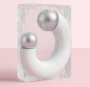 Masseur de globe de glace rafraîchissant de peau de beauté de visage de globes de glace de cri d'acier inoxydable avec la poignée magnétique ergonomique - Product Image 2