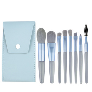 Juego de 8 Brochas de Maquillaje Profesionales de Viaje, Brochas de Maquillaje Sintético para Base, Polvo y Rostro, con Bolsa - Product Image 5