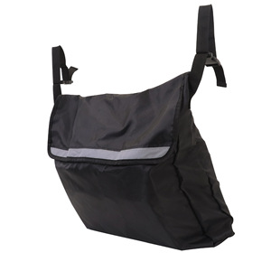 Sac de rangement arrière pour fauteuil roulant d'extérieur, 19 pouces, noir et bleu, avec poche intérieure à fermeture éclair, pour les voyages - Product Image 5