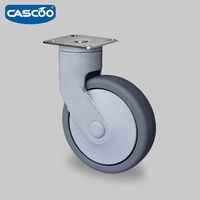 CASCOO Roue pivotante médicale de 3 pouces avec noyau en PP TPR Chariot à main pliante du fabricant pour roulettes de lit