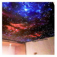 Matériaux décoratifs de plafond de qualité supérieure, designs imprimés UV, plafonds tendus imprimés ciel étoilé, design étoiles pour chambre à coucher