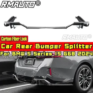 ชุดแต่งกันชนหลัง BMW ซีรีส์ 5 I5 G68 ปี 2024 สีดำเงา สไตล์ MP พร้อมสปอยเลอร์กันชนหลังและ Splitter อุปกรณ์ตกแต่งรถยนต์ - Product Image 3