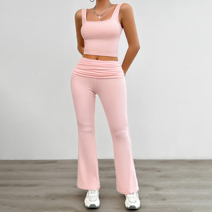 Ensemble deux pièces décontracté King Mcgreen Star 2025 pour femme, couleur unie, sans manches, longueur intégrale, respirant, séchage rapide, coupe ajustée - Product Image 2