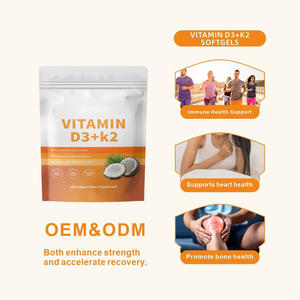 OEM özel etiket sağlık gıda takviyesi 300 sayısı <span class=keywords><strong>Vitamin</strong></span> D3 + K2 yumuşak jel kapsüller yetişkin gençler Vegan 100% destekleyen kemik - Product Image 1