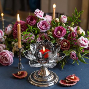Craved Item Cheap Decorative Glass Flower With Handle Hole - Product Image 4