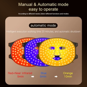 Masques LED anti-âge 7 couleurs pour le cou, construction en silicone flexible avec 360 LED. Conception de bandage enveloppant pour le remodelage de la ligne du menton - Product Image 5