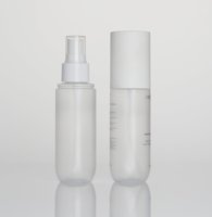 Flacon de parfum rond en PET givré vide de 90 ml, emballage pour soins personnels, flacon pulvérisateur avec pompe à brume fine