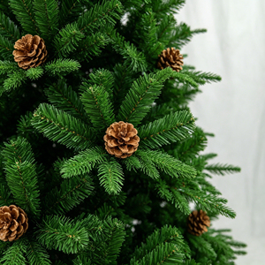 Décorations <span class=keywords><strong>de</strong></span> Noël d'extérieur <span class=keywords><strong>de</strong></span> grande taille en PE <span class=keywords><strong>de</strong></span> haute qualité, avec feuillage mixte, arbres à charnières, décorations <span class=keywords><strong>de</strong></span> cône <span class=keywords><strong>de</strong></span> pin et palmiers artificiels - Product Image 4