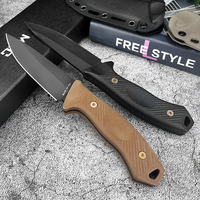 TF24 Taktisches Outdoor-Camping-Messer mit Hoher Härte 9Cr13Mov Klinge für Wildnis-Jagd Selbstverteidigung Mehrzweck-EDC-Messer
