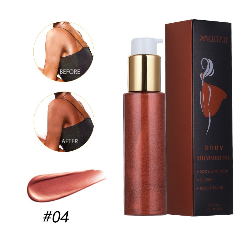 OEM ODM Блестящий спрей для тела с мерцающим маслом, увлажняющий хайлайтер, макияж, блеск, Жидкая основа, бронзер, хайлайтер