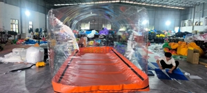 Abri de voiture durable, tente de rangement, tente de garage gonflable, couverture <span class=keywords><strong>bulle</strong></span> pour voiture, usage extérieur commercial personnalisé - Product Image 4