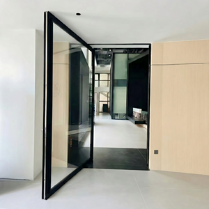 <span class=keywords><strong>Porte</strong></span> <span class=keywords><strong>d</strong></span>'<span class=keywords><strong>entrée</strong></span> pivotante moderne en aluminium et verre, <span class=keywords><strong>double</strong></span> vitrage, coupe-vent, design de luxe pour villa, <span class=keywords><strong>entrée</strong></span> principale, robuste, hydraulique - Product Image 2