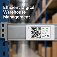 Label Harga Elektronik E-Ink Magnetik 2,13 Inci dengan BLE, Layar ESL Digital untuk Signage Toko Roti, Buffet, dan Kedai Kopi
