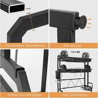 Égouttoir à vaisselle à 2 niveaux en acier inoxydable à poser sur l'évier avec supports pour la vaisselle, pour le rangement de l'évier de cuisine et de salle de bain