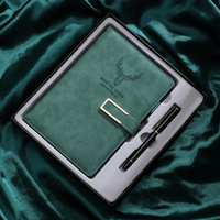 Carnet de notes professionnel A5 de haute qualité, personnalisable avec logo, couverture en cuir épaissi, journal simple pour étudiant, coffret cadeau