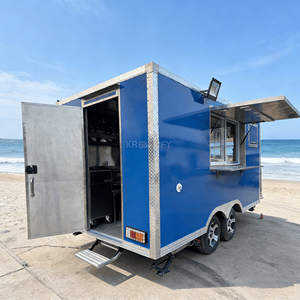 Carrito de Comida Móvil para la Calle, Remolque de Fibra de Vidrio para Venta de Hot Dogs y Dulces - Product Image 1