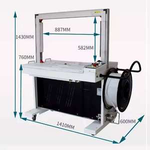 Gıda ambalajı için elektrik kağıt karton kutular için yarı otomatik evcil hayvan kayışı bant çember makinesi yeni durum - Product Image 5