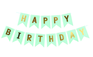 สุขสันต์วันเกิดแบนเนอร์ของตกแต่งปาร์ตี้แบนเนอร์ตัวอักษรธงสีหางปลาขนาดเล็ก - Product Image 5