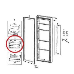 DA97-08348A ประตูชั้นตะกร้าสำหรับตู้<span class=keywords><strong>เย็น</strong></span>ซัมซุง - Product Image 2