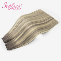 Rambut Genius Weft Terlaris Double Drawn Dapat Dipotong Tebal Tanpa Sambungan Halus Tak Terlihat Ekstensi Rambut Genius Weft