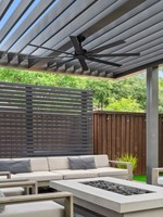 Pergola extérieure en aluminium finition noir mat avec supports en acier galvanisé, pergola de patio stable