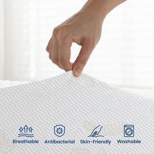 Certifié OEKO-TEX CertiPUR-US lit simple surmatelas housse lavable mousse de bambou qualité hospitalière tapis de lit Mahjong forme de tapis - Product Image 6