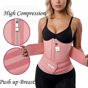 Ceinture de maintien ajustable avec logo personnalisé, 100% latex, Fajase haute compression, gaine amincissante pour femme, post-partum, BBL, triple compression - Product Image 2