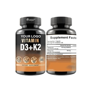 OEM/ODM dapat disesuaikan <span class=keywords><strong>D3</strong></span> + K2 kapsul 5000 IU <span class=keywords><strong>Vitamin</strong></span> <span class=keywords><strong>D3</strong></span> K2 suplemen antioksidan dewasa kompleks untuk kesehatan tulang & jantung - Product Image 1