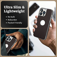 Étui de téléphone en cuir PU électroplaqué antichoc pour iPhone 15 Pro Max/15 Pro/15 Plus/15 avec protection de l'appareil photo et protection contre les chutes