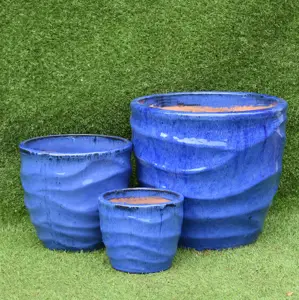 Wholesale Outdoor Glazed Ceramic Flower Pots And Planters Clay Nursery Planter For Home Use Design Shape For Floor Application