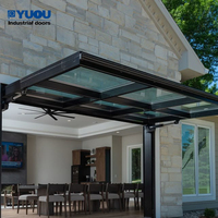Nouveau design de porte de garage en alliage d'aluminium Portes de garage en verre trempé à levage vertical personnalisé
