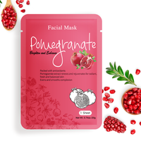 Masque facial en feuille hydratant éclaircissant 100% naturel biologique meilleur éclaircissant hydratant contrôle de l'huile vitamine C masque facial aux fruits