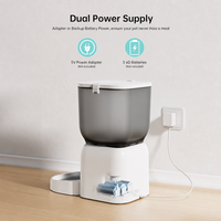Distributeur automatique intelligent pour animaux de compagnie 4L, contrôle par application, alimentation à distance, enregistrement vocal 10s, distribution quantitative programmée pour chats et chiens
